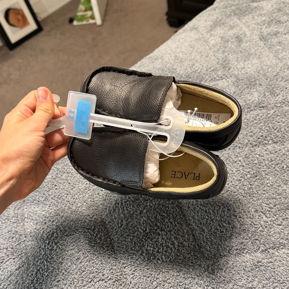Kids dark brown Leather Loafers